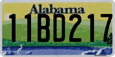 AL license plate 11BD217