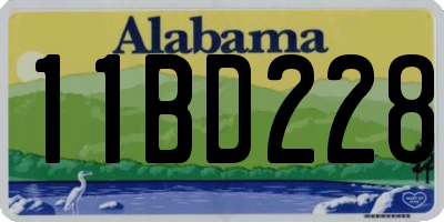 AL license plate 11BD228