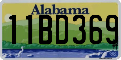 AL license plate 11BD369