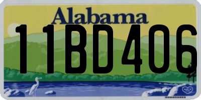 AL license plate 11BD406