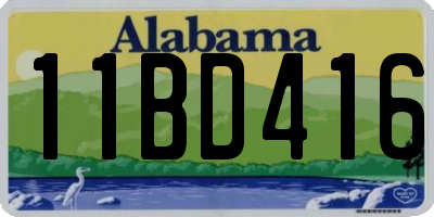 AL license plate 11BD416