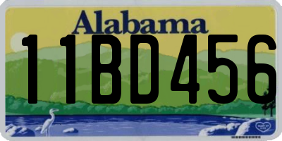 AL license plate 11BD456