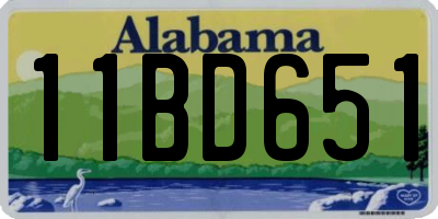 AL license plate 11BD651