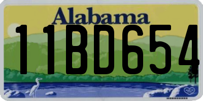 AL license plate 11BD654