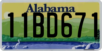 AL license plate 11BD671
