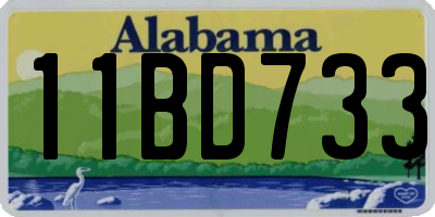 AL license plate 11BD733