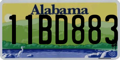 AL license plate 11BD883