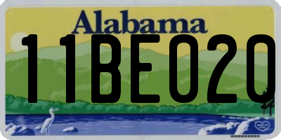 AL license plate 11BE020
