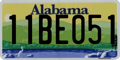 AL license plate 11BE051