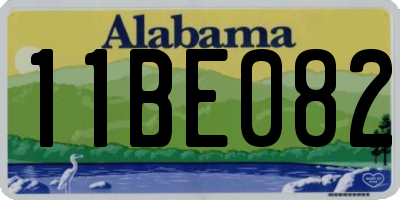 AL license plate 11BE082