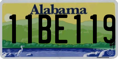 AL license plate 11BE119