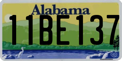 AL license plate 11BE137