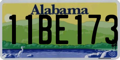 AL license plate 11BE173