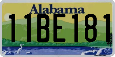 AL license plate 11BE181