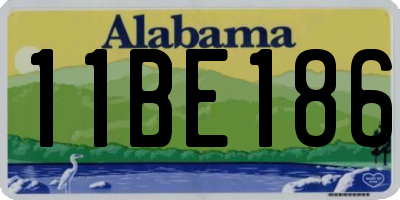AL license plate 11BE186