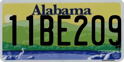 AL license plate 11BE209