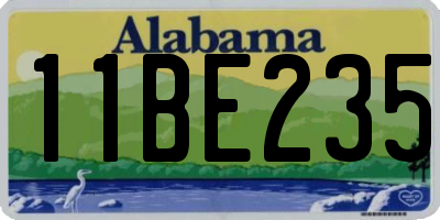AL license plate 11BE235