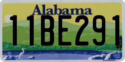 AL license plate 11BE291