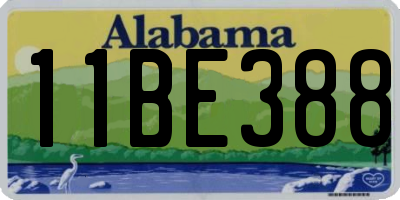 AL license plate 11BE388
