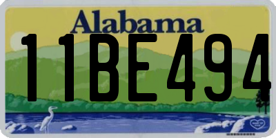 AL license plate 11BE494