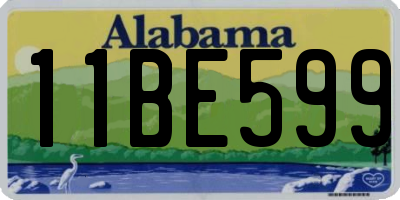 AL license plate 11BE599