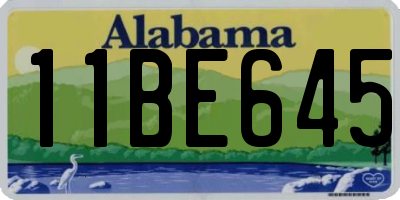 AL license plate 11BE645