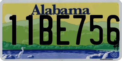 AL license plate 11BE756