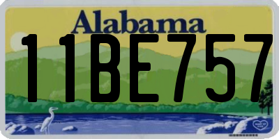 AL license plate 11BE757