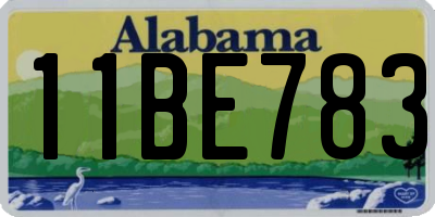 AL license plate 11BE783