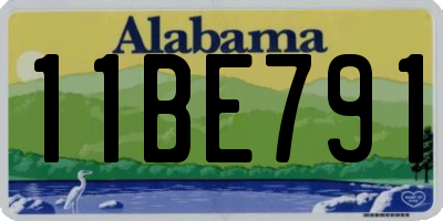 AL license plate 11BE791