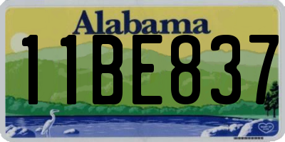 AL license plate 11BE837