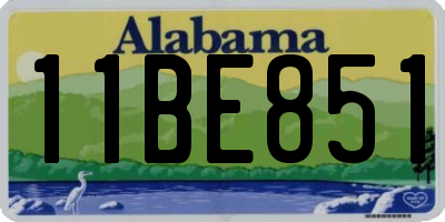 AL license plate 11BE851