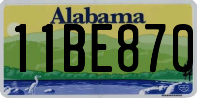 AL license plate 11BE870