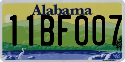 AL license plate 11BF007