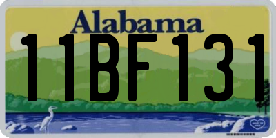 AL license plate 11BF131