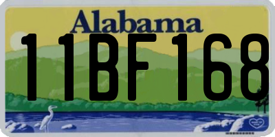 AL license plate 11BF168