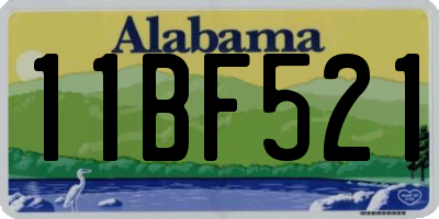 AL license plate 11BF521