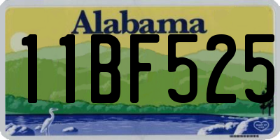 AL license plate 11BF525