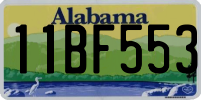 AL license plate 11BF553