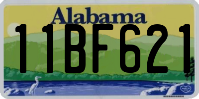 AL license plate 11BF621