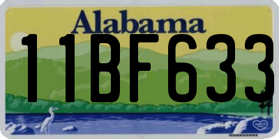 AL license plate 11BF633