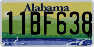 AL license plate 11BF638