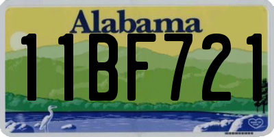 AL license plate 11BF721