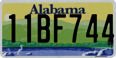 AL license plate 11BF744