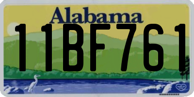 AL license plate 11BF761