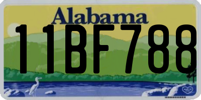 AL license plate 11BF788