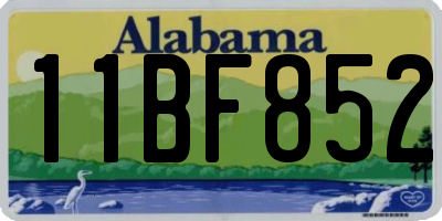 AL license plate 11BF852