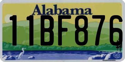 AL license plate 11BF876