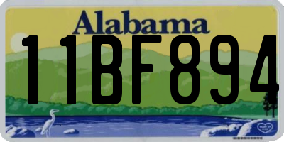 AL license plate 11BF894