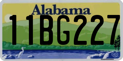 AL license plate 11BG227